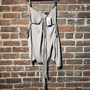 Taupe Off-the-Shoulder Blouse